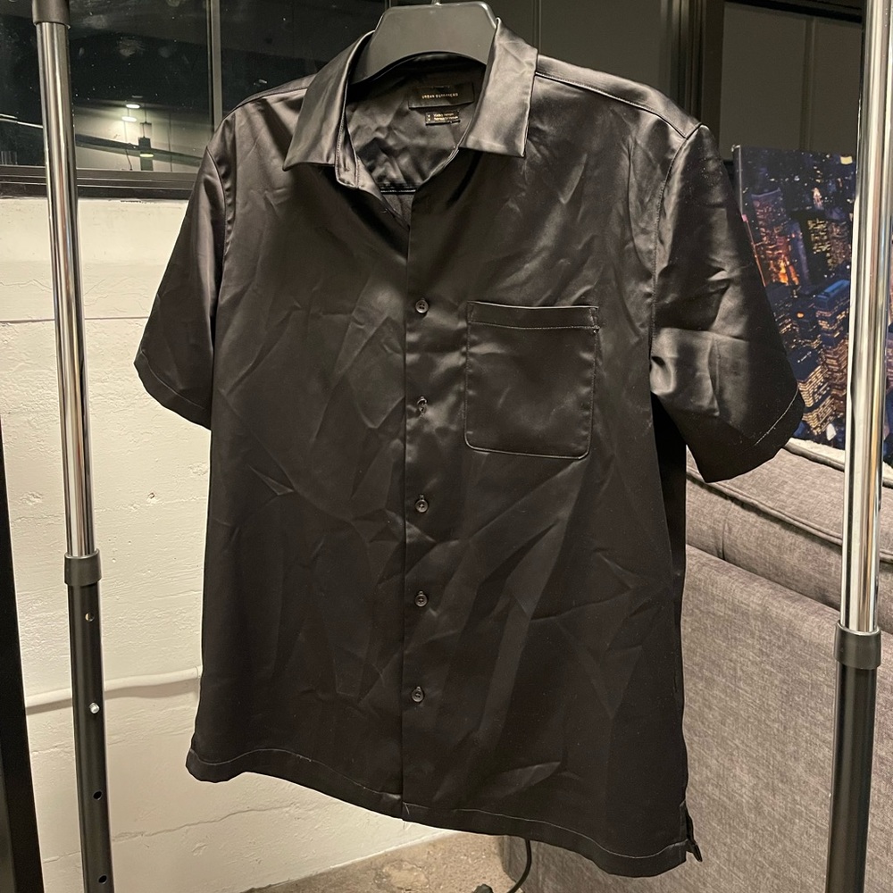 Polyester button down shirt
